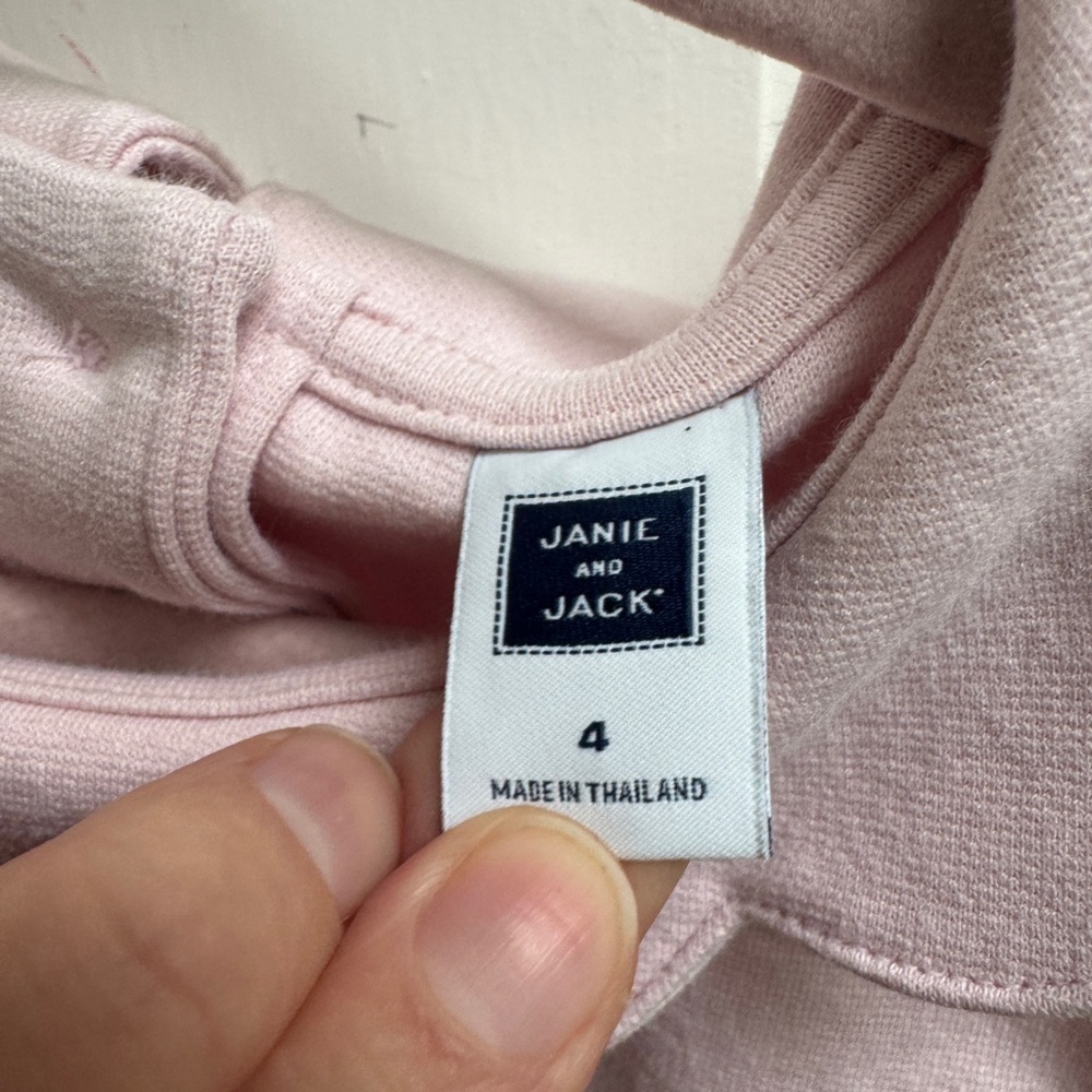 Janie and Jack Girls Size 4 Light Pink Ruffle Sleeveless Formal Blouse Top - Picture 4 of 6